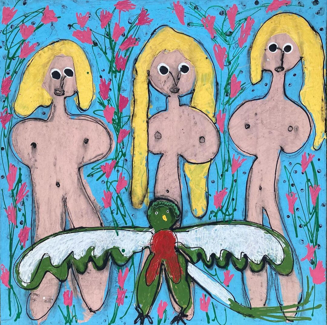 Chicas y quetzal