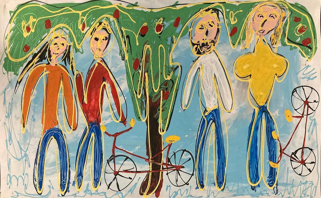 Familia con bicis